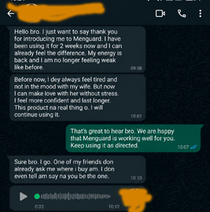 Customer Testimonial Screenshot 1